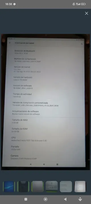 Tablet Lenovo M10 Negra/Azul