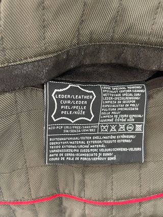 Chaqueta de piel hombre marrón