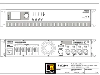 Amplificador Profesional Audac PMQ240 Negro