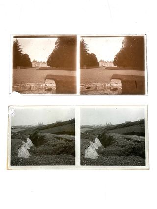 Lote 7 placas estereoscópicas 6x13 cm