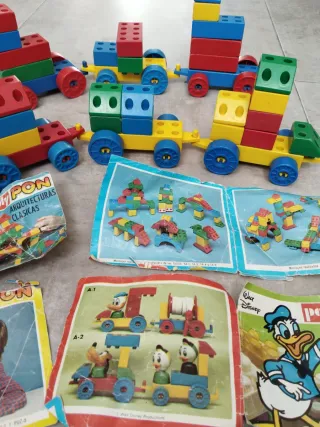 Lote Vintage Juguetes POLLY PON - Tren y Bloques