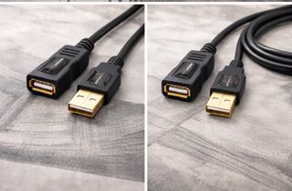 2 x Cable USB A Macho a Hembra (2 Metros)