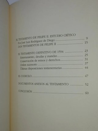 El Testamento de Felipe II — Libro de Estudio
