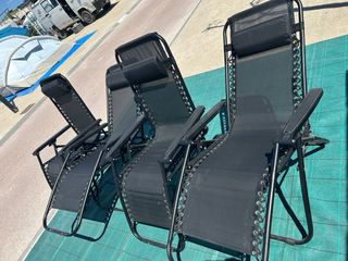 4 Sedie Pieghevoli Nere Poco Usate