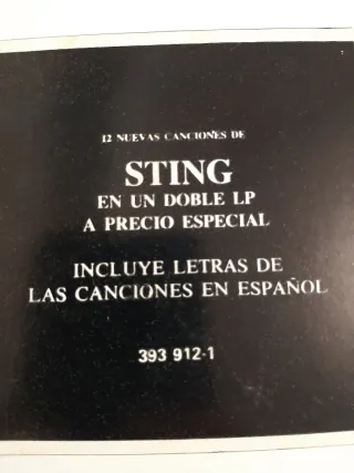 Vinilo 2 LP Sting - Nothing Like The Sun - 1987