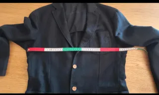 Americana de verano azul marino para hombre