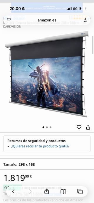 DELUXX Cinema Motorleinwand Tension 298 x 168cm