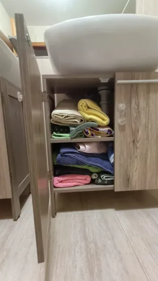 Mueble Bajo Lavabo Kleankin Madera Tinte Grisáceo
