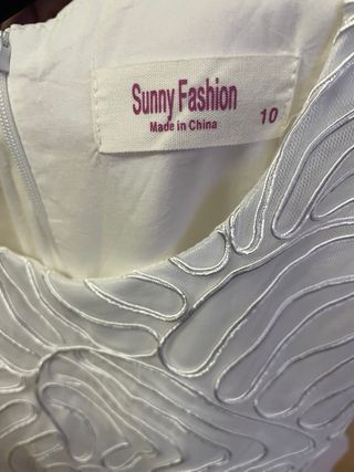 Vestito bianco bambina con fiocco