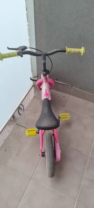 Bicicleta aprendizaje rosa
