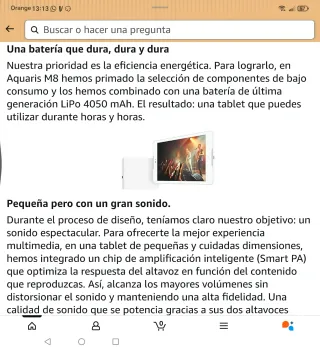 BQ Aquaris M8 2GB funda/cristal