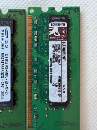Pack 4 Memorias RAM Samsung y Kingston