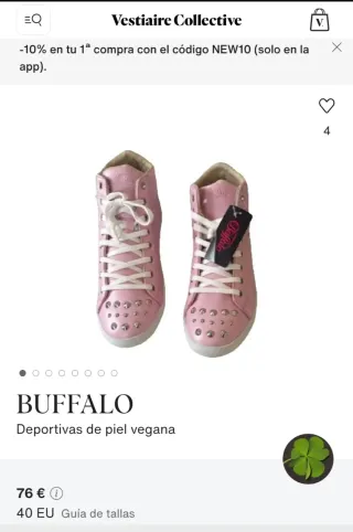 Zapatillas Buffalo rosas con tachuelas