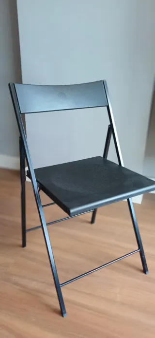 Silla plegable negra La OCA