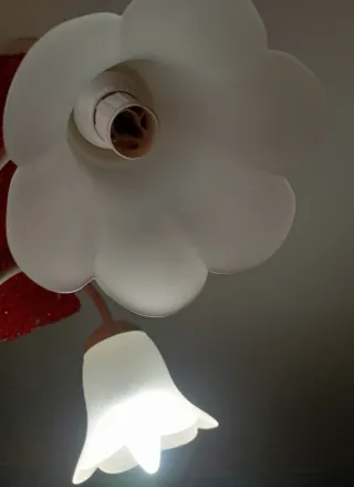 Lámpara de techo 5 brazos cristal