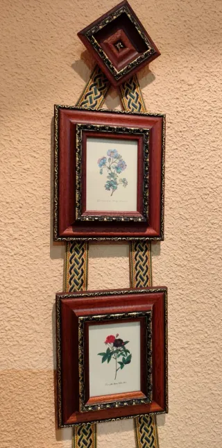 Cuadro decorativo madera y cristal