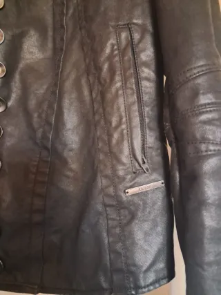 Giacca biker nera Guess