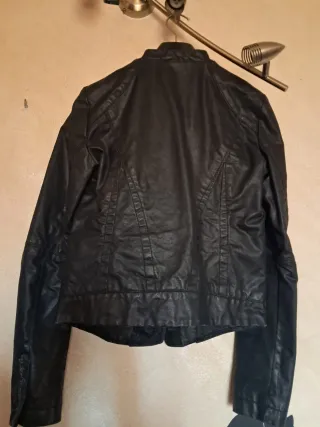 Giacca biker nera Guess