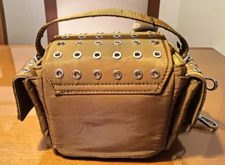 Bolso bandolera Parfois marrón y dorado