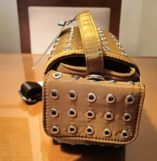 Bolso bandolera Parfois marrón y dorado