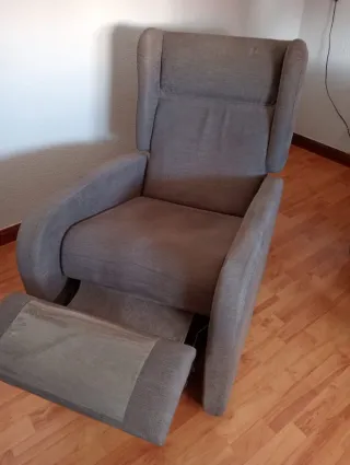 Butaca gris de tela