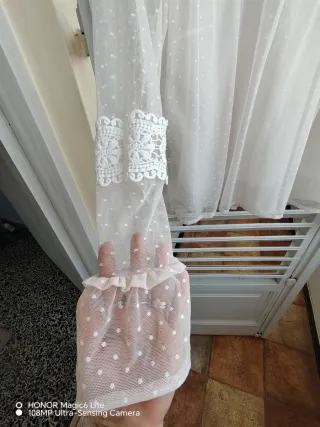 Top pizzo donna manica lunga