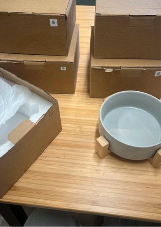 Lote 4 cuencos cerámica y madera