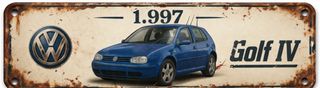 Chapa Metálica Audi A3, VW Golf, Opel, Seat