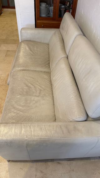 Sofá Natuzzi Piel Blanco