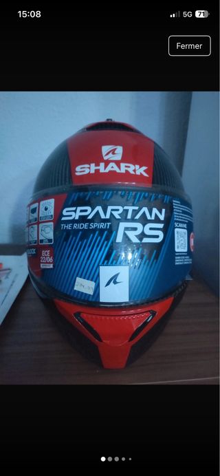 Casco Shark Carbon Negro/Rojo