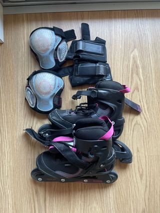 Patines de linea Oxelo Talla 38 + Protecciones