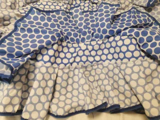 Vestido Flamenca Lunares Azul y Blanco