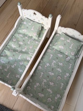 Litera convertible para bebé reborn de madera