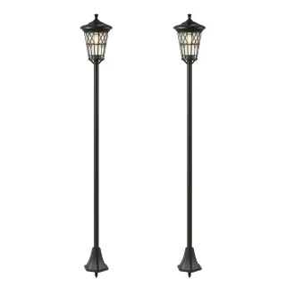 2 Farolas Solares Jardín Ajustables