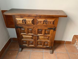 Mueble recibidor castellano madera