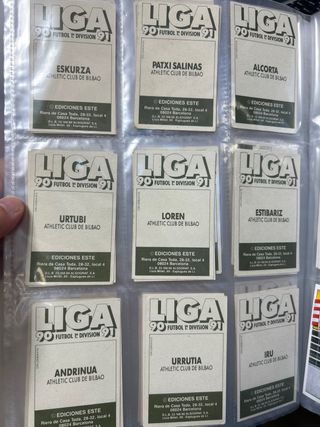 Cromos Athletic de Bilbao Liga 90-91