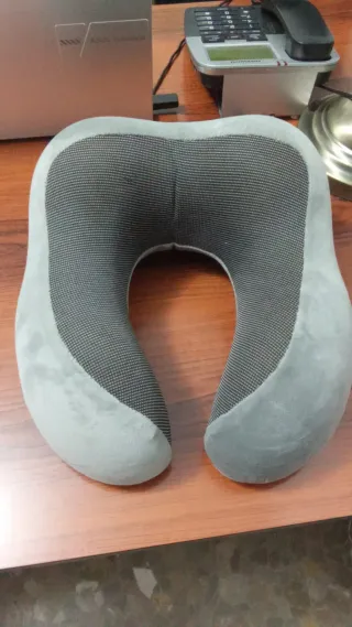 Cojín Cervical Memory Foam Viaje Gris