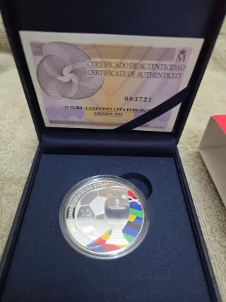 Moneda Plata Eurocopa 2024 Conmemorativa