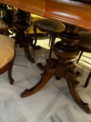 Mesa extensible madera con 4 sillas