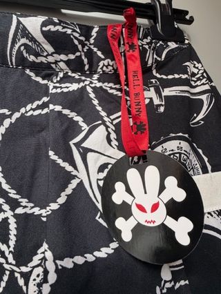 Gonna Hell Bunny anni '50 S nera e bianca nuova