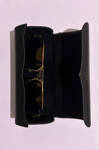 Gafas de sol Cartier Caballero Doradas Marrones