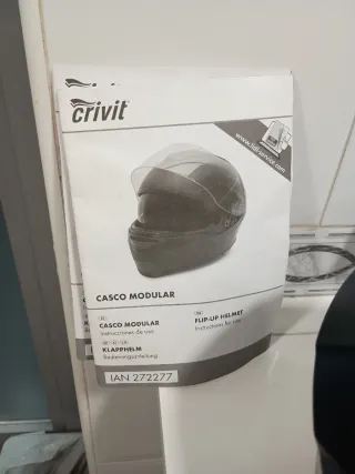 Casco Moto Modular Crivit Talla XL Gris