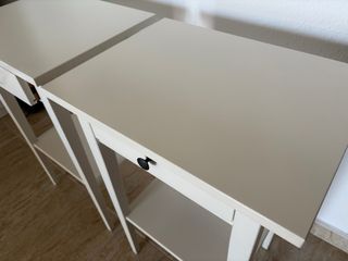 2 Mesitas de Noche Blancas Madera