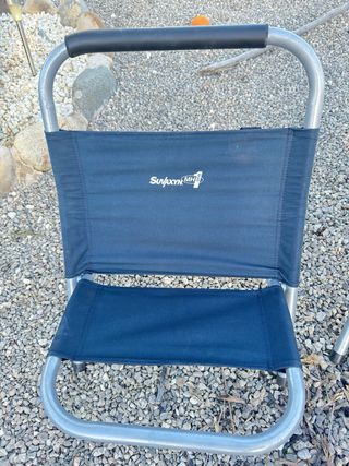 4 Sedie Pieghevoli Blu da Spiaggia