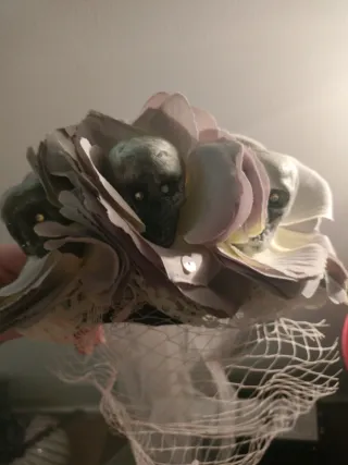 Disfraz diadema velo peluca Novia Cadáver Talla Ún