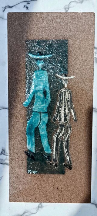 Placchetta polimaterica da parete