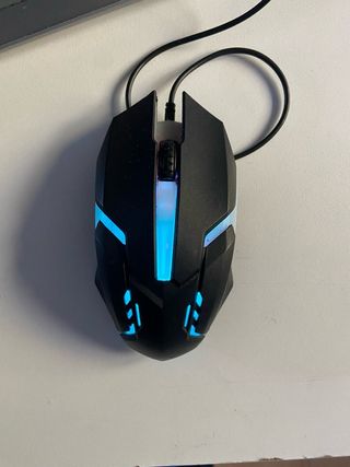 Ratón Gaming USB Negro y Multicolor