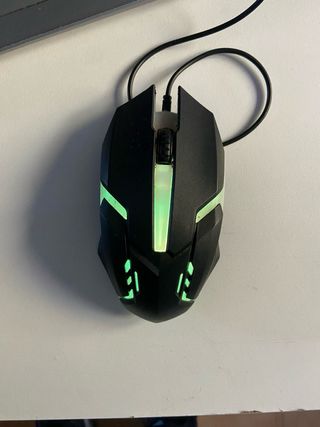 Ratón Gaming USB Negro y Multicolor