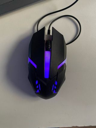 Ratón Gaming USB Negro y Multicolor