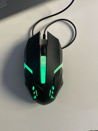Ratón Gaming USB Negro y Multicolor